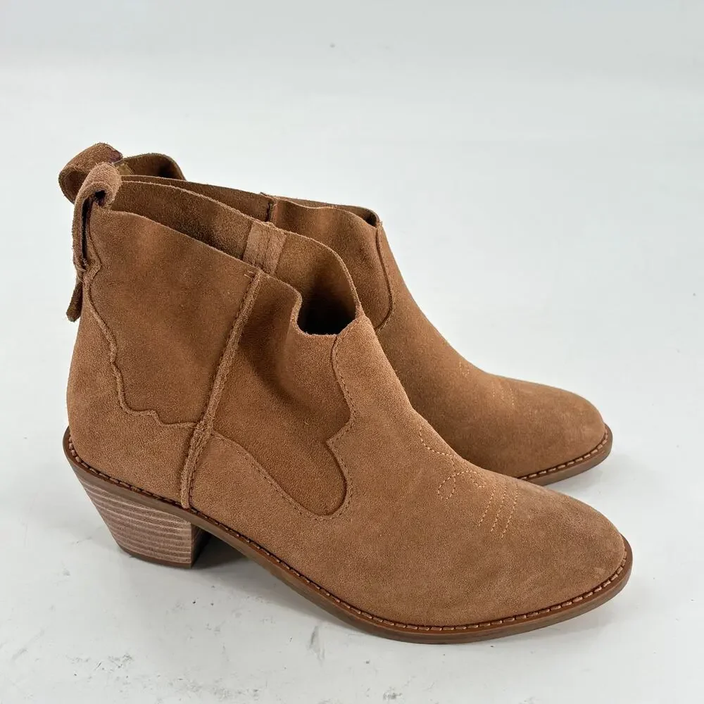Kelsi Dagger Brooklyn Kamper Western Boots 8 NWOT Tan Heel Ankel Boho